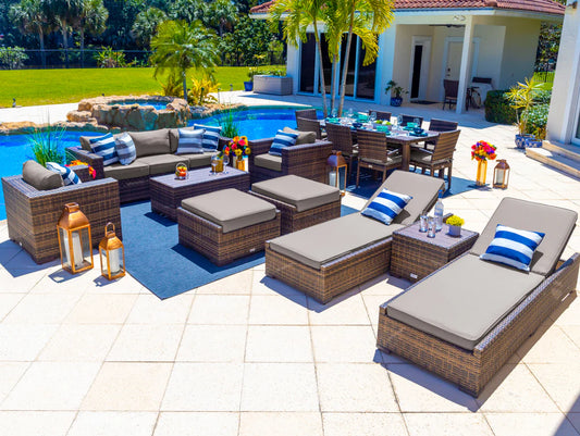 Lauderdale 18 Piece Outdoor Patio Furniture Set